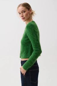 Pistola Yara Shrunken Cardigan - Vivid Moss-Hand In Pocket