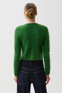 Pistola Yara Shrunken Cardigan - Vivid Moss-Hand In Pocket