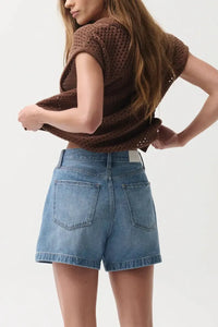 Pistola Beck Open Knit Cropped Sweater - Java-Hand In Pocket