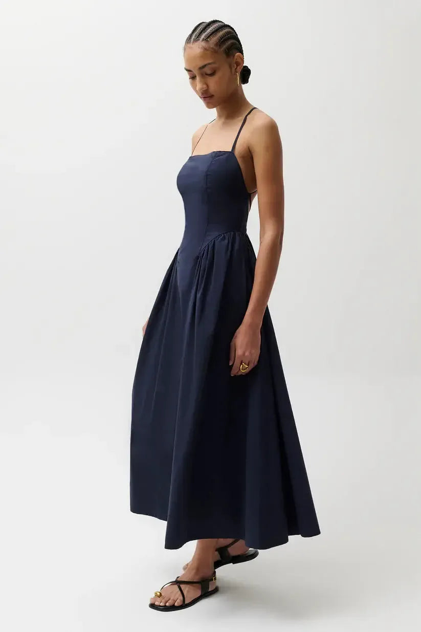 Pistola Sadee Dress - Navy Ship-Hand In Pocket