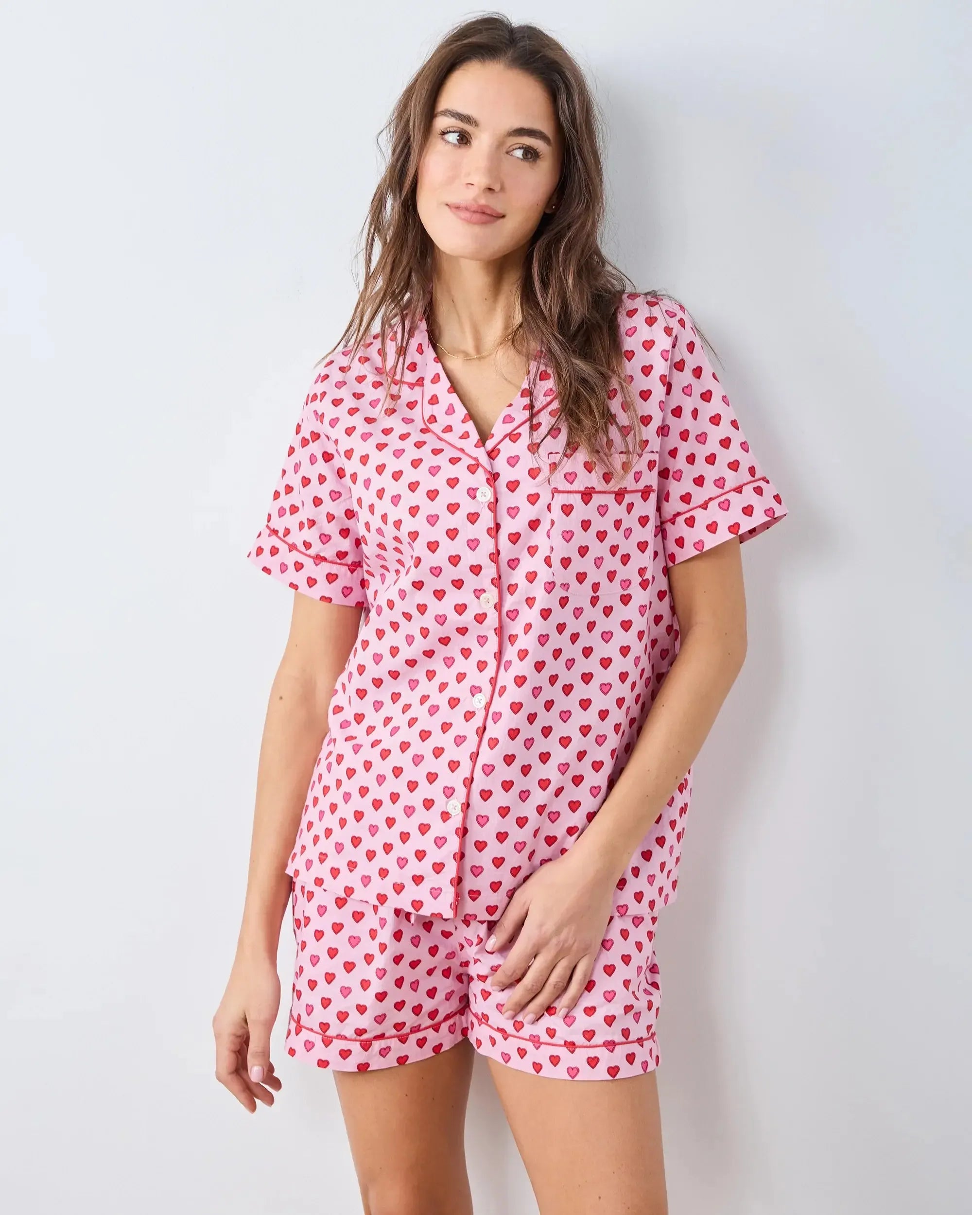 Print Fresh Mini Candy Hearts Short PJ Set
