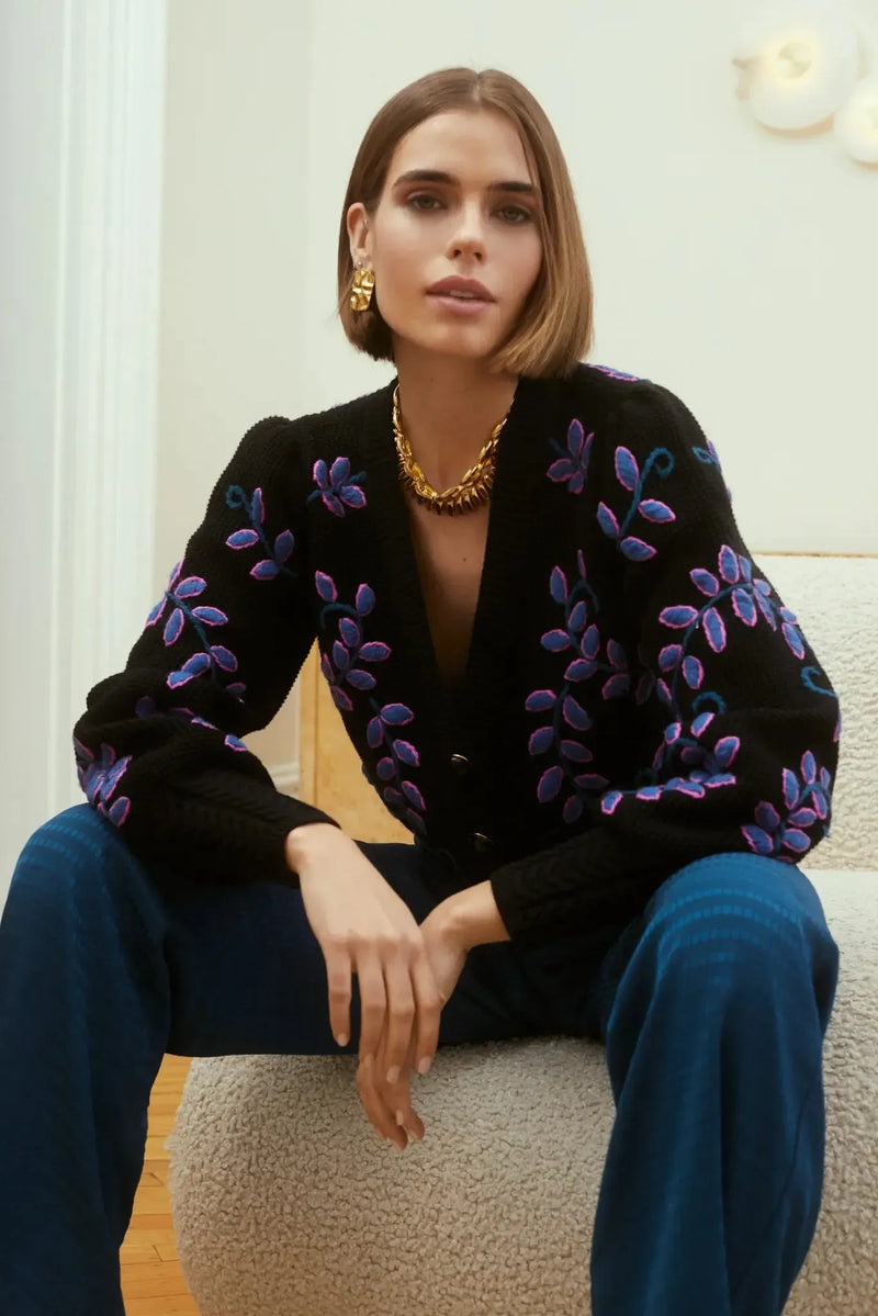 Allison Piper Cardigan-Black-Hand In Pocket