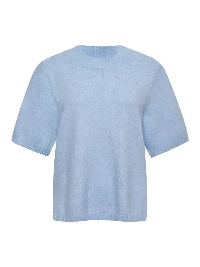 Sanctuary Perfect Sweater Tee - Blue Powder-Hand In Pocket