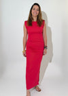 Michael Stars Calliope Extended Sleeve Maxi Dress- Rumba-Hand In Pocket