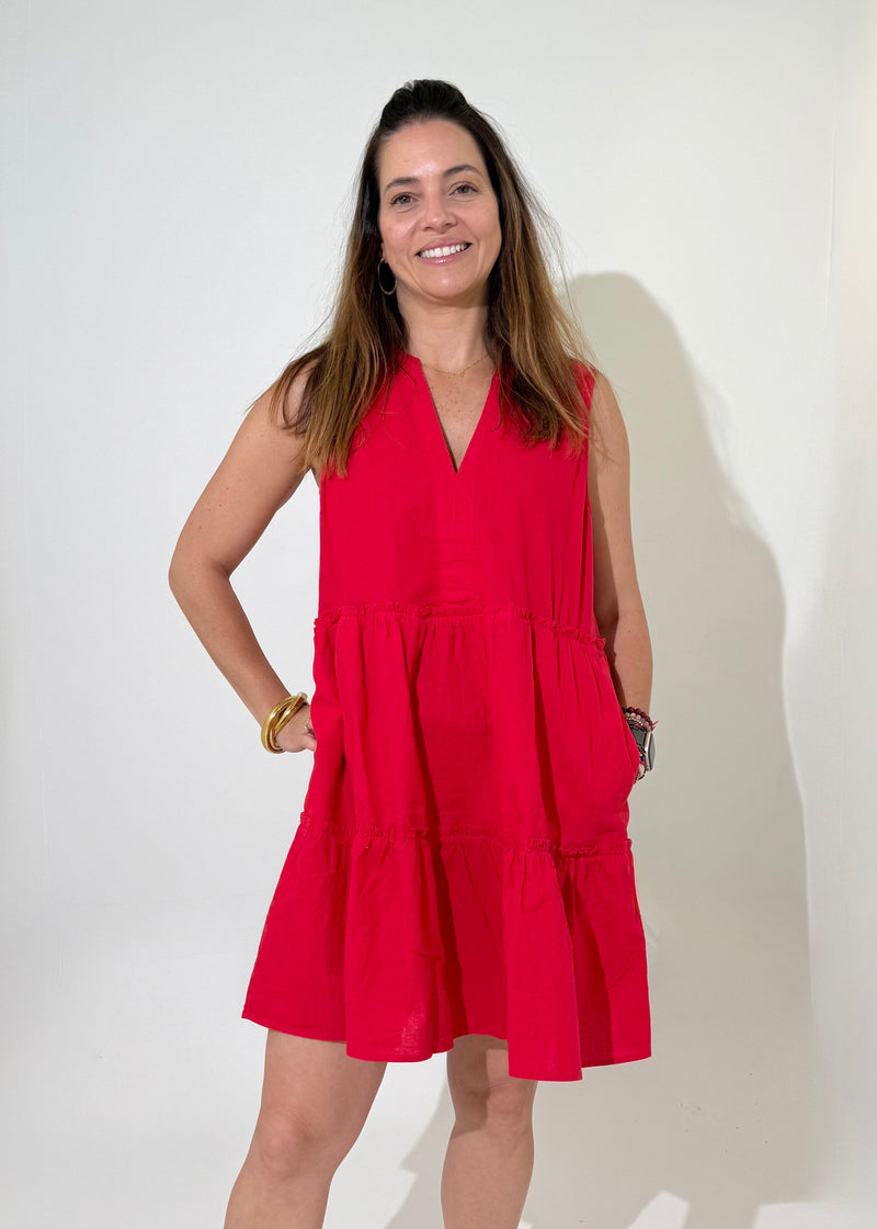 Michael Stars Sandra Dress- Rumba-Hand In Pocket