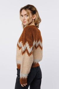 Ciebon Berget PO Sweater - Brown Multi