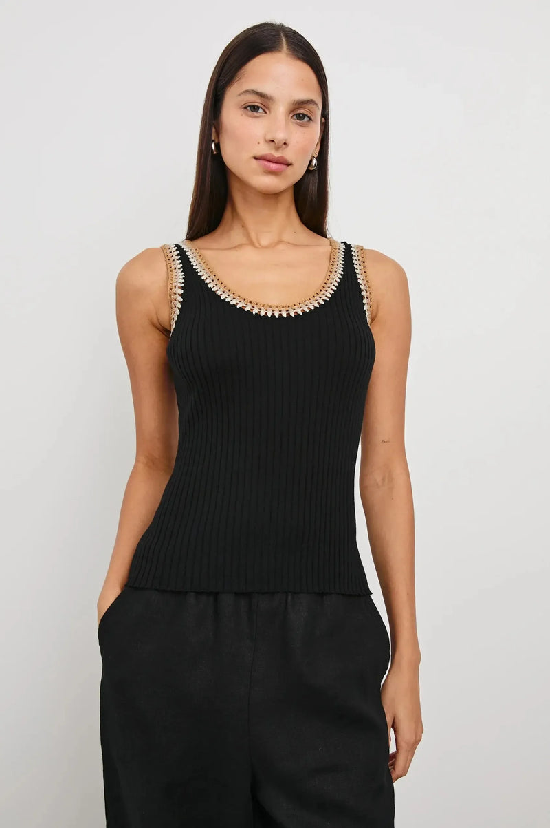 Rails Estrella Tank- Black-Hand In Pocket