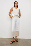 Rails Getty Crop- Crema Embroidered-Hand In Pocket