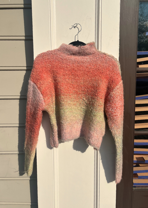 RD Style Nadette Long Sleeve Funnel Neck Pullover - Sunset ***FINAL SALE***-Hand In Pocket