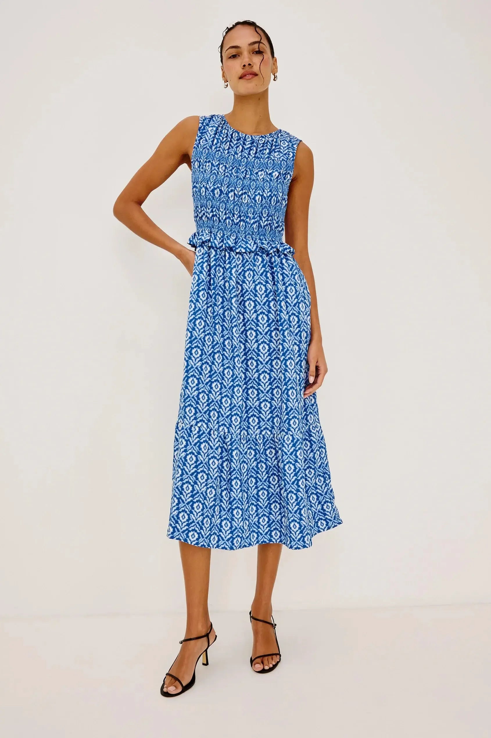 Rails Rialto Dress - Blue Ikat-Hand In Pocket