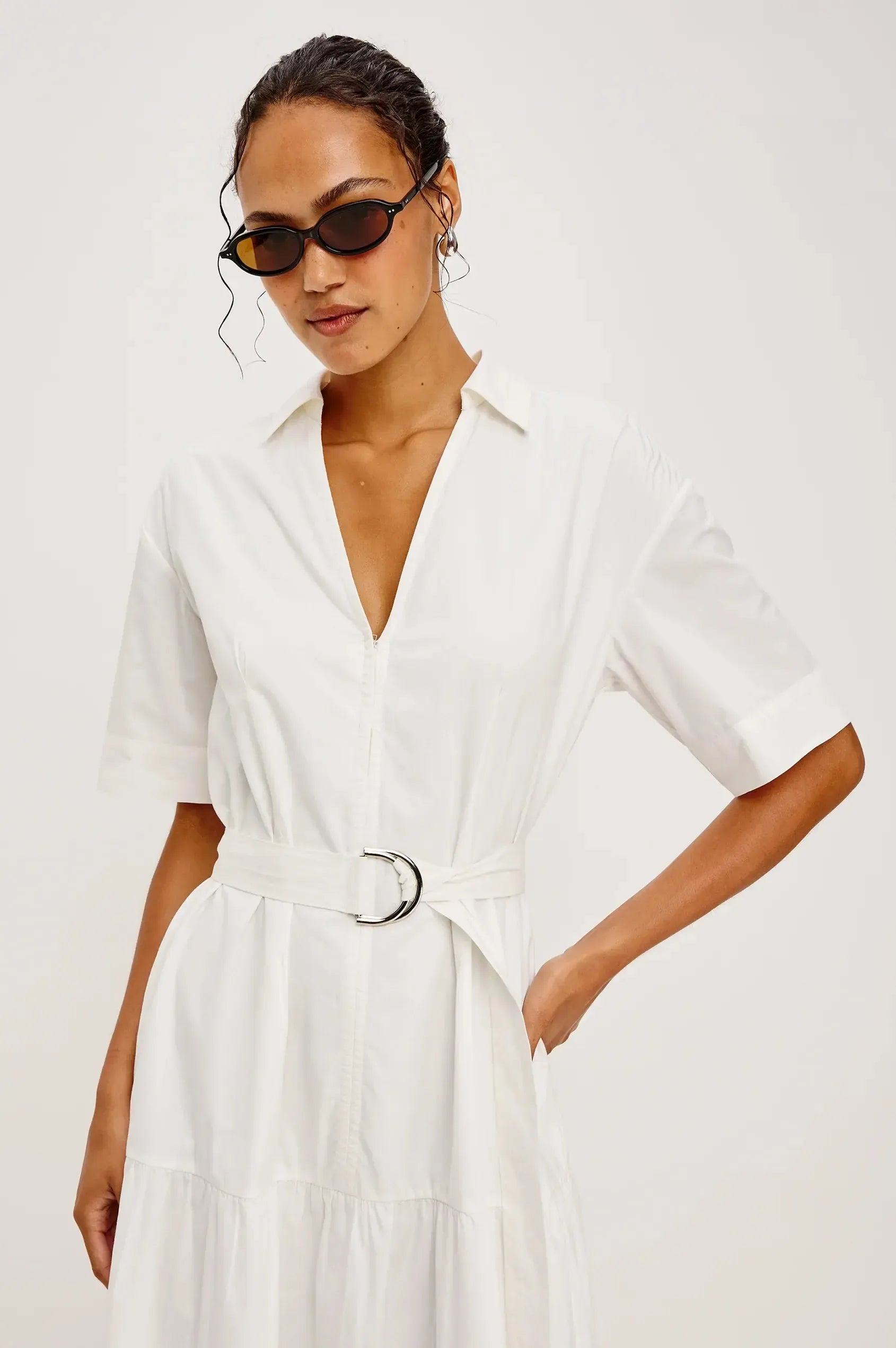 Rails | Richmond Dress - White | Premium Cotton | Size S