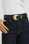 Rails Rodeo Belt- Black/Gold-Hand In Pocket