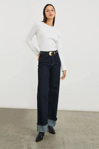 Rails Rodeo Belt- Black/Gold-Hand In Pocket
