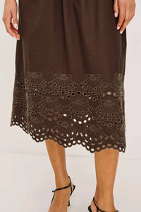 Rails Roxanne Dress - Espresso-Hand In Pocket