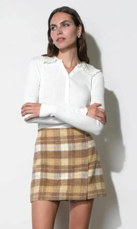Greylin Rowan Wrap Mini Skirt - Lemon-Hand In Pocket
