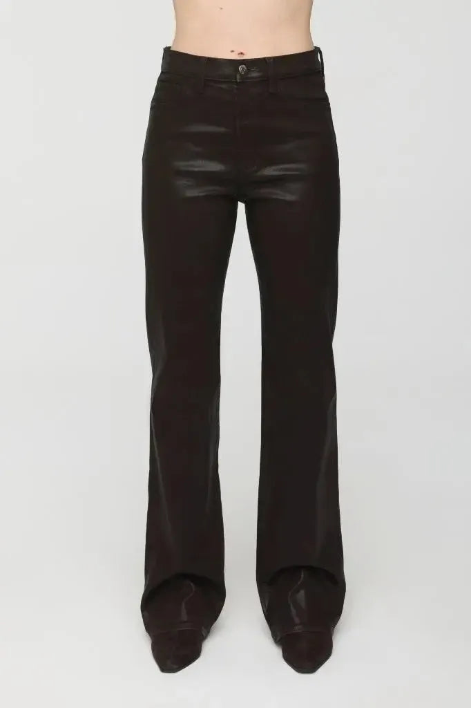 Pistola Evie High Rise Slim Boot - Coated Mocha-Hand In Pocket