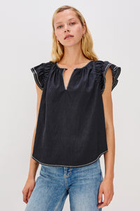 Rails Sable Top- Black-Hand In Pocket