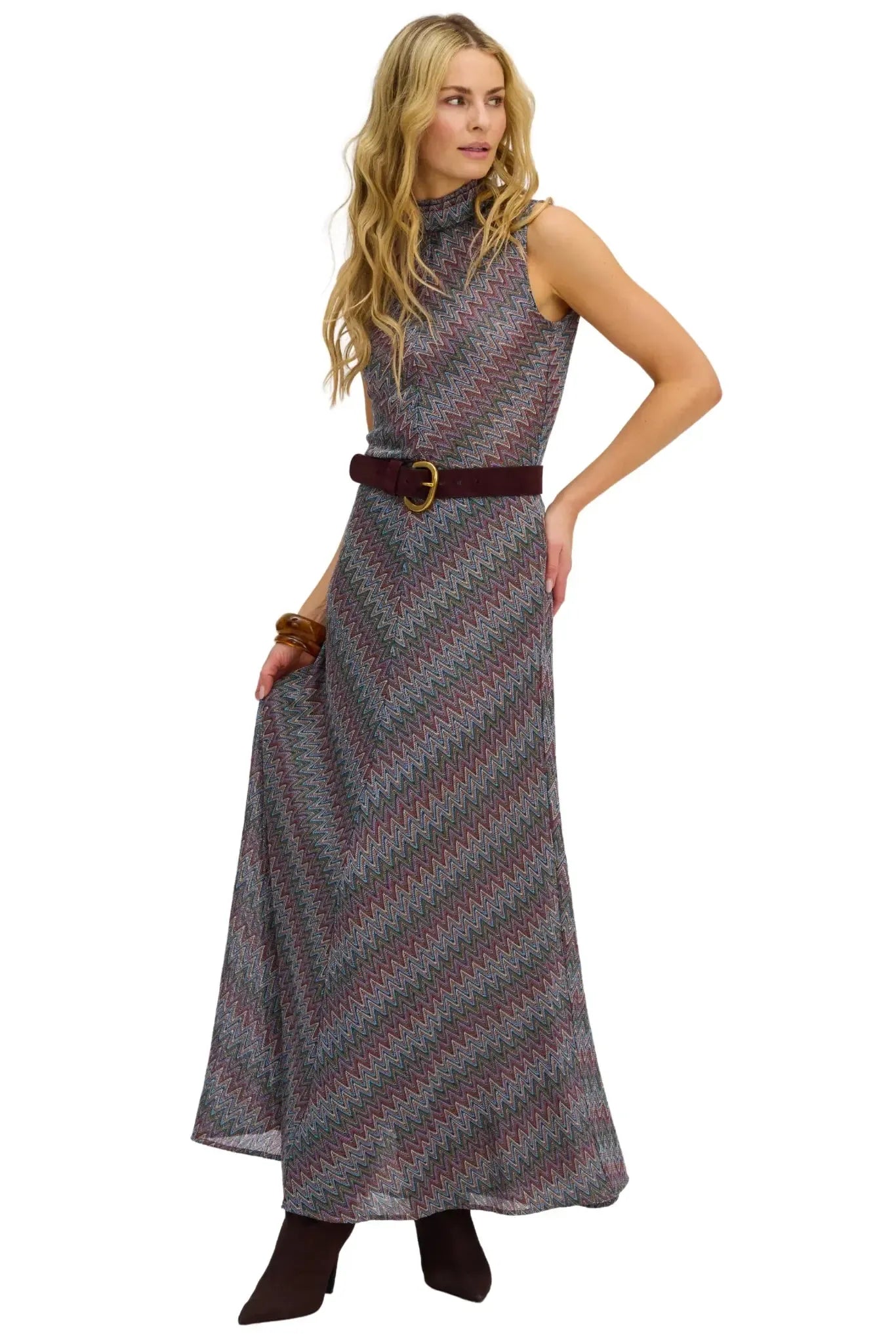 Allison Olive Skirt - Rainbow-Hand In Pocket