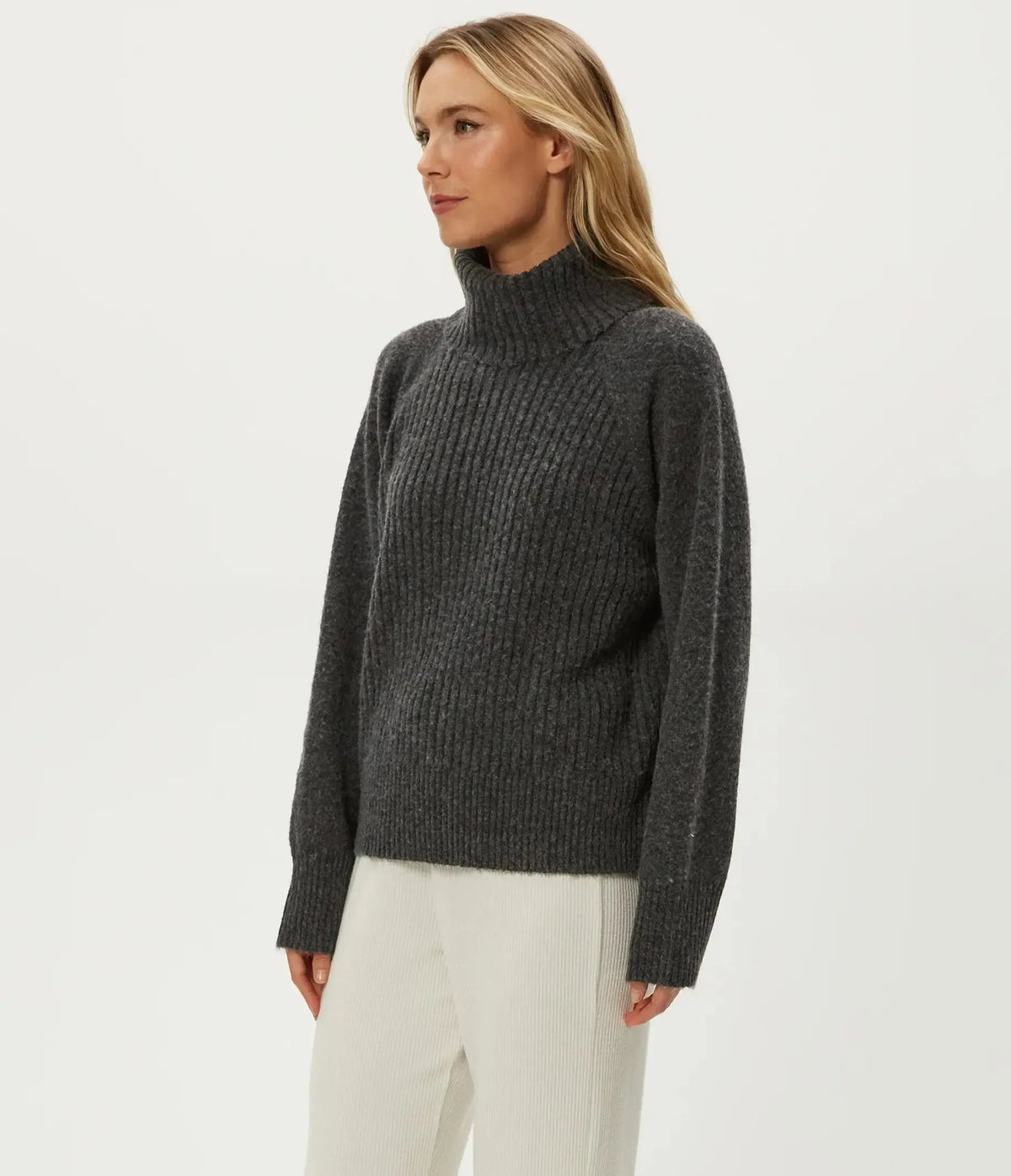 Michael Stars Storm TNeck PO- Charcoal ***FINAL SALE***-Hand In Pocket