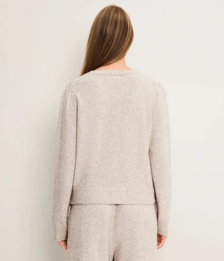 Michael Stars Mandy V-neck Femme Pullover - Heather Cloud-Hand In Pocket