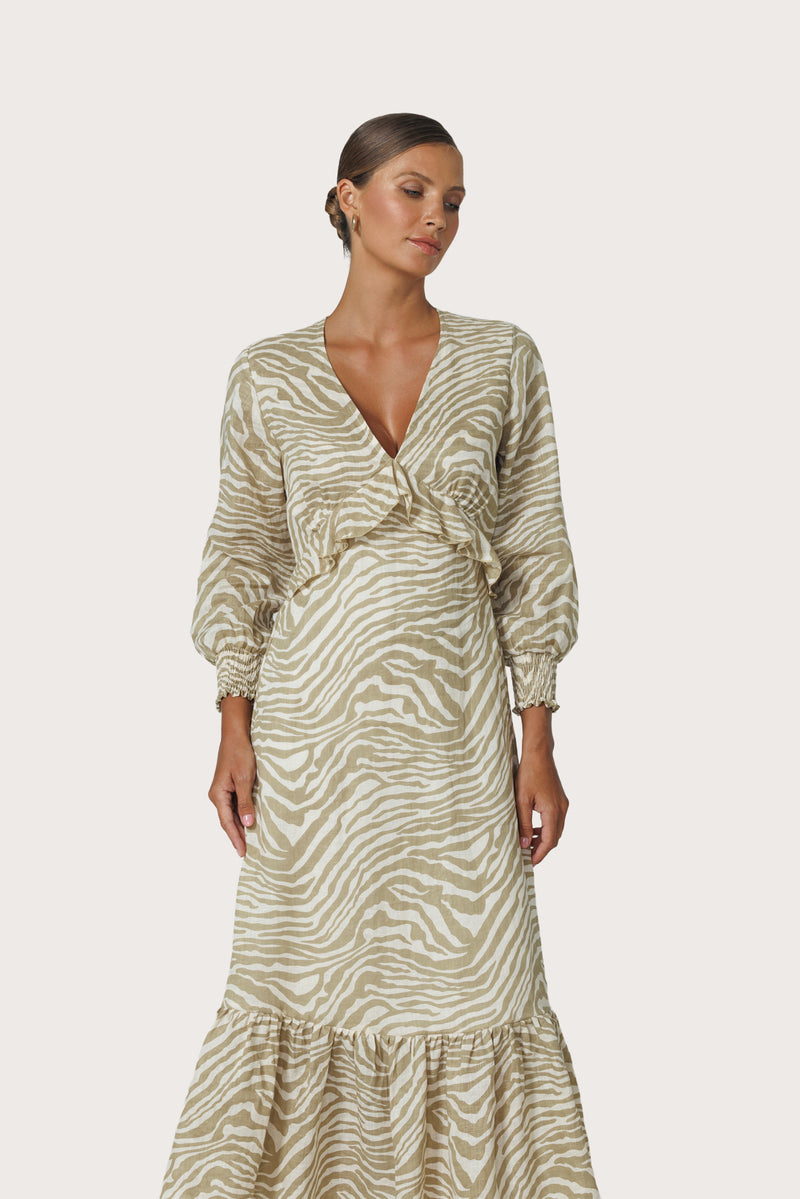 Lusana Rose Linen Maxi - Macan