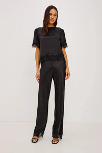 Rails Silvi With Lace Hem Pant - Black-Hand In Pocket