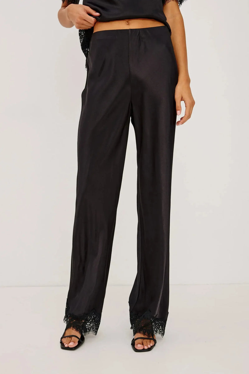 Rails Silvi With Lace Hem Pant - Black-Hand In Pocket