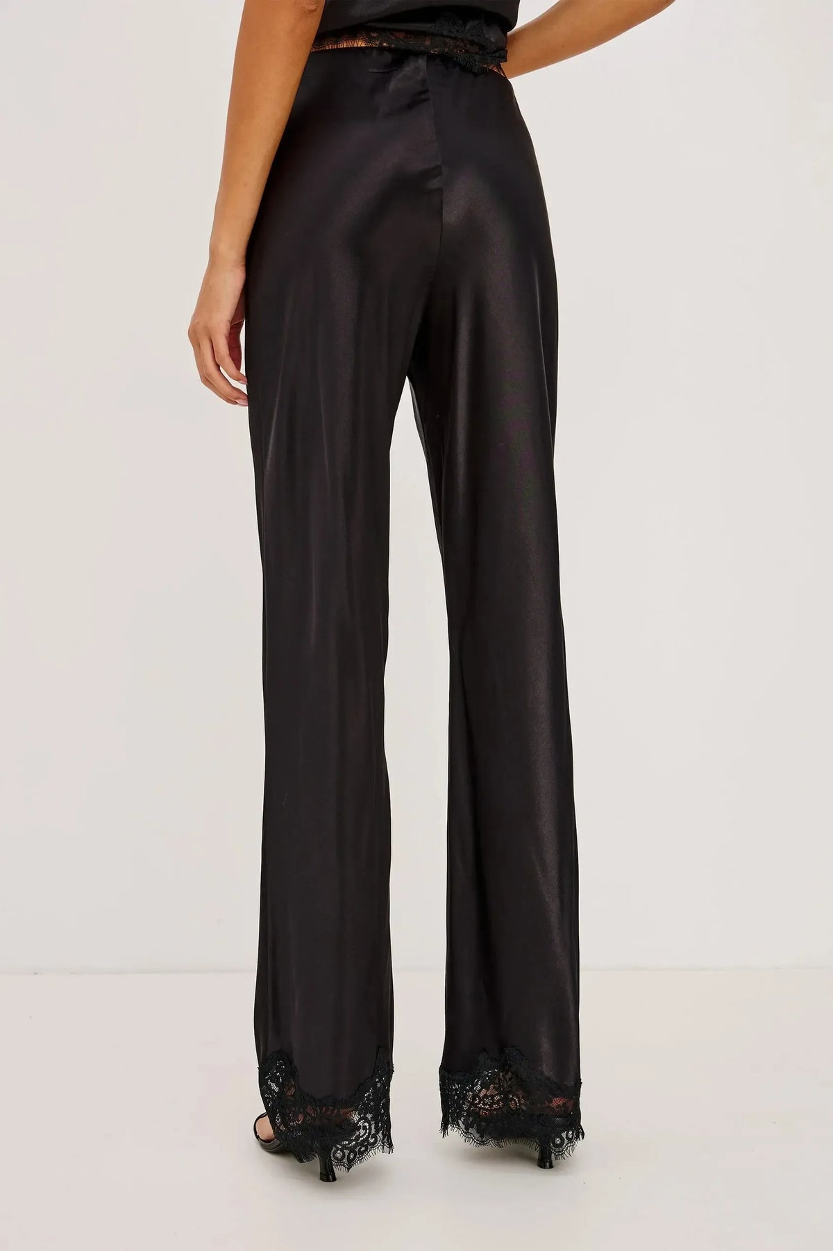 Rails Silvi With Lace Hem Pant - Black-Hand In Pocket