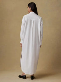 Faherty Coastal Poplin Shirtdress - White-Hand In Pocket