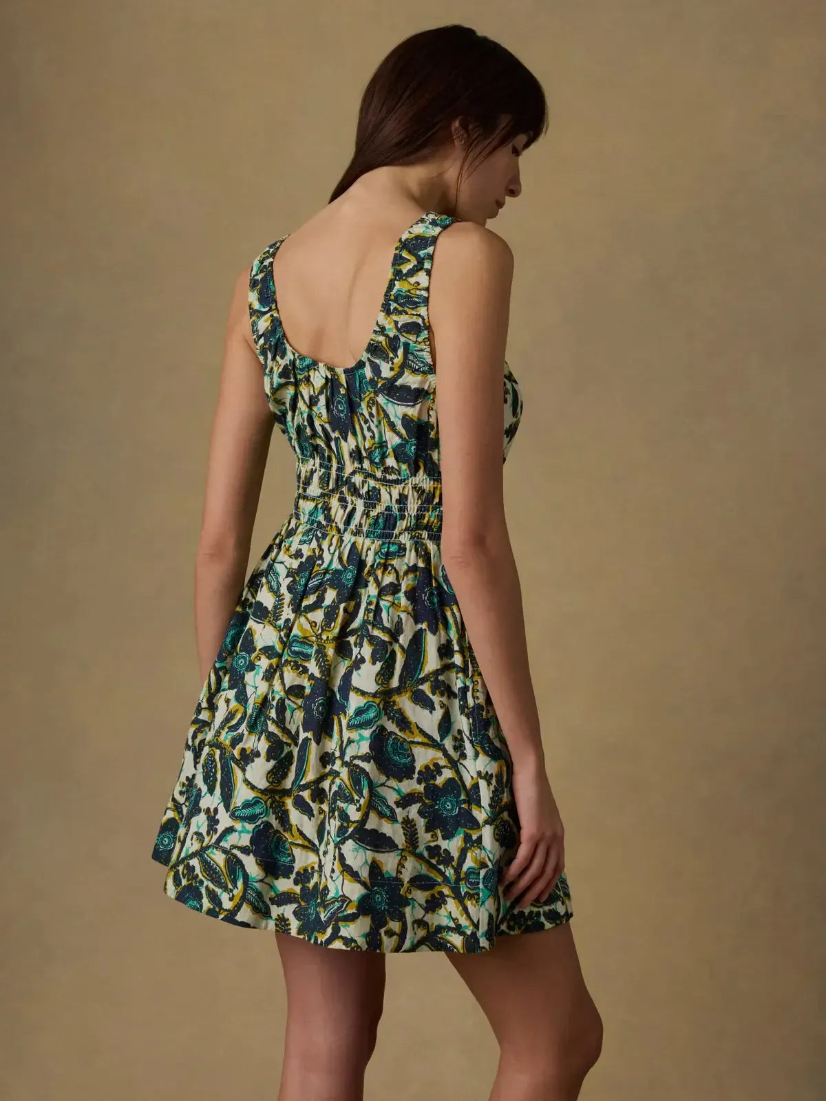 Faherty Montecito Linen Mini Dress - Tropics-Hand In Pocket