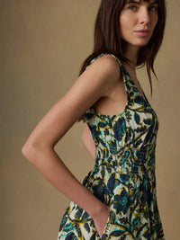 Faherty Montecito Linen Mini Dress - Tropics-Hand In Pocket