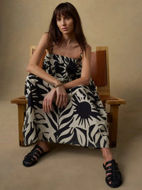 Faherty Coastal Poplin Kaua Dress - Garden Sonata-Hand In Pocket