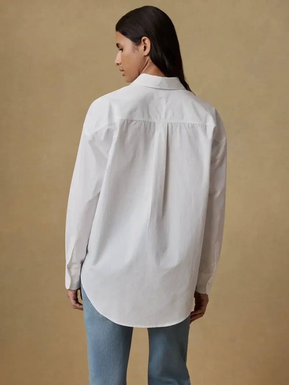 Faherty Coastal Poplin Shirt - White-Hand In Pocket