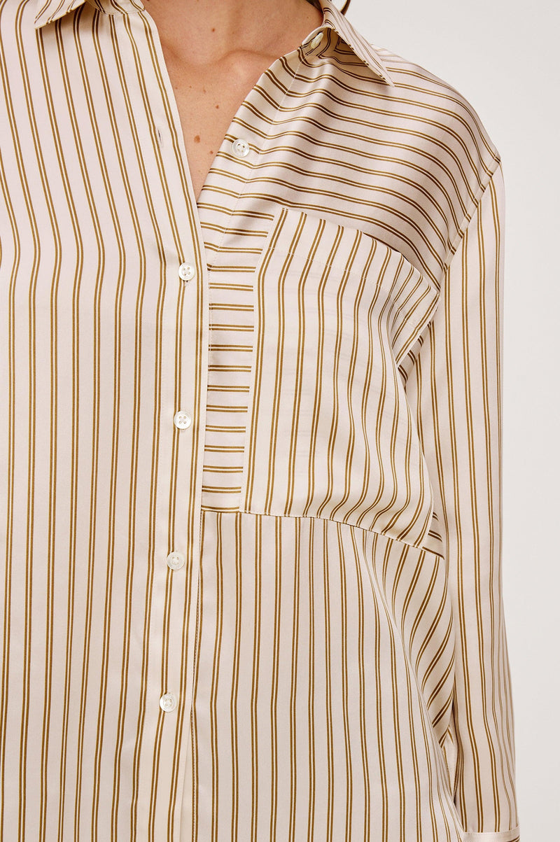 Rails Spencer Blouse-Bronze Stripe
