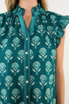 THML Amelia Ruffle Sleeve Blouse-Hand In Pocket