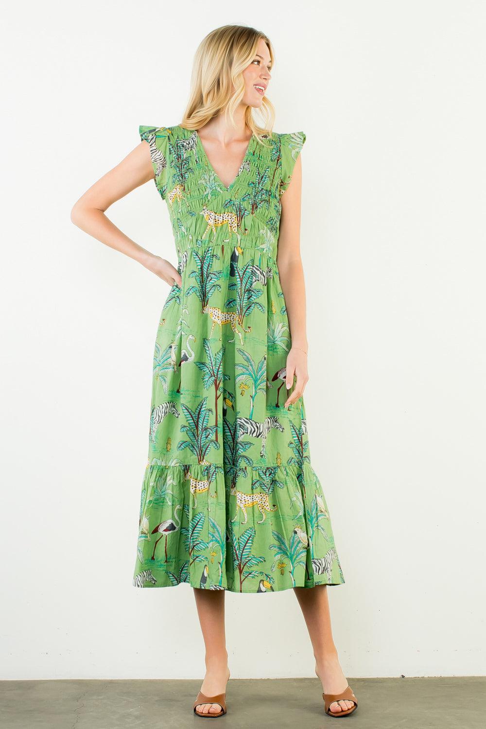 THML Fran Animal Printed Maxi Dress THML Fran Animal Printed Maxi Dress