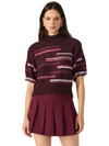 Steve Madden Ketra Sweater-Wine-Hand In Pocket