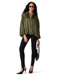 Steve Madden Aspen Jacket - Dark Olive-Hand In Pocket