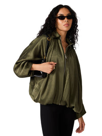 Steve Madden Aspen Jacket - Dark Olive-Hand In Pocket