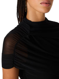 Steve Madden Kerry Mesh Top - Black-Hand In Pocket