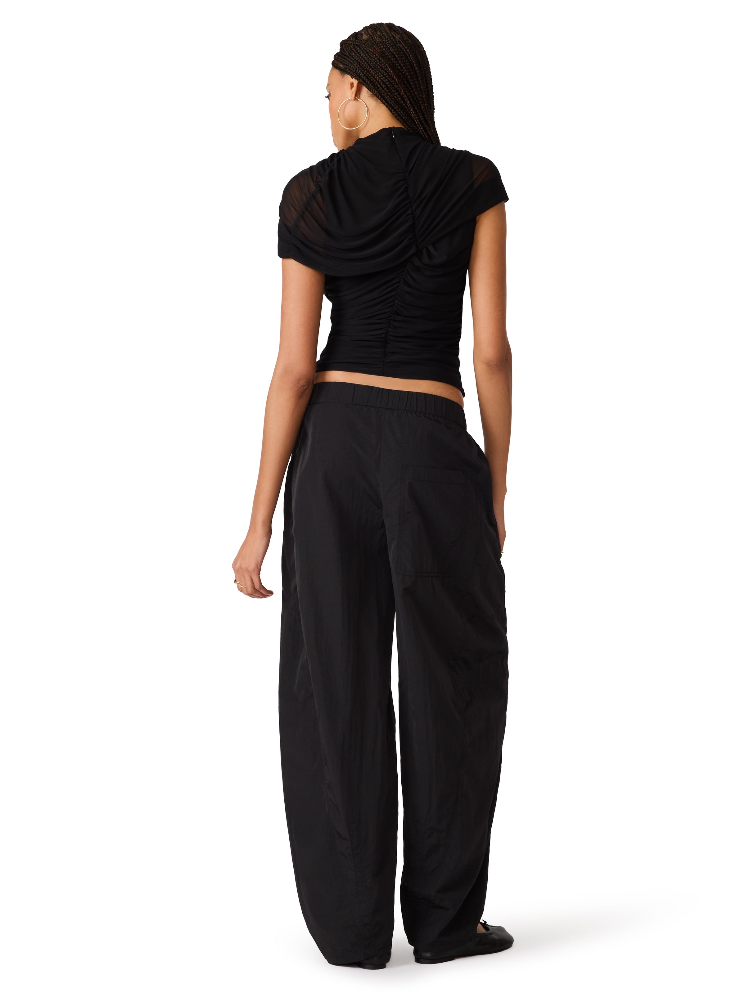 Steve Madden Kerry Mesh Top - Black-Hand In Pocket