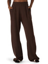 Steve Madden Kori Sweater Pant- Dark Espresso-Hand In Pocket