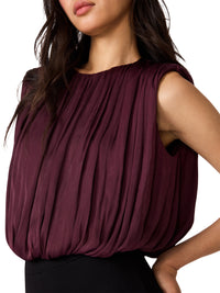 Steve Madden Milana Top - Purple Wine-Hand In Pocket