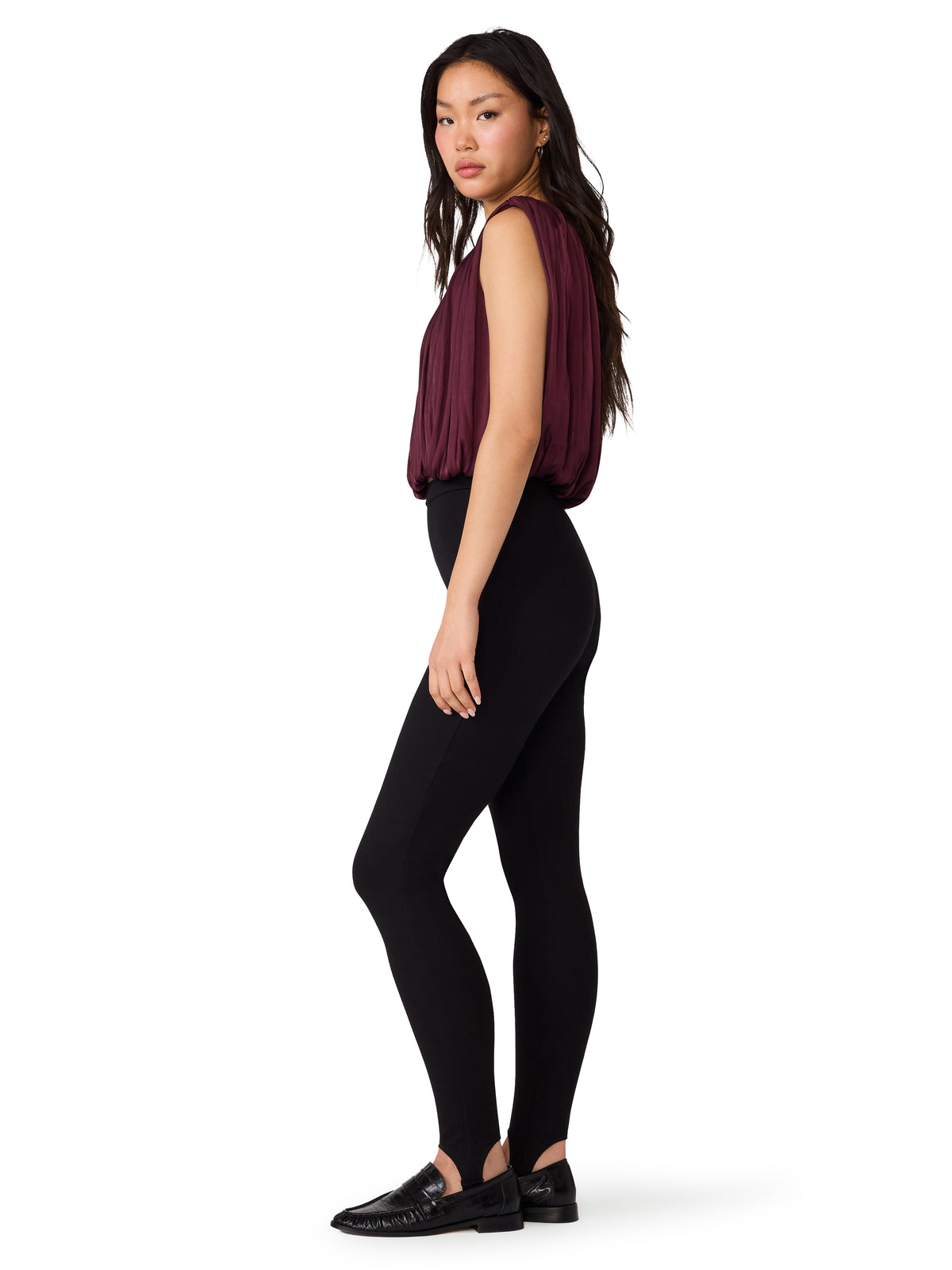 Steve Madden Milana Top - Purple Wine-Hand In Pocket