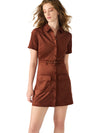 Steve Madden Joliana Dress- Dark Fig-Hand In Pocket