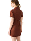 Steve Madden Joliana Dress- Dark Fig-Hand In Pocket