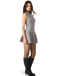 Steve Madden Breslin Sweater Dress- Grey-Hand In Pocket