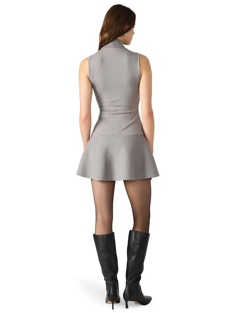 Steve Madden Breslin Sweater Dress- Grey-Hand In Pocket