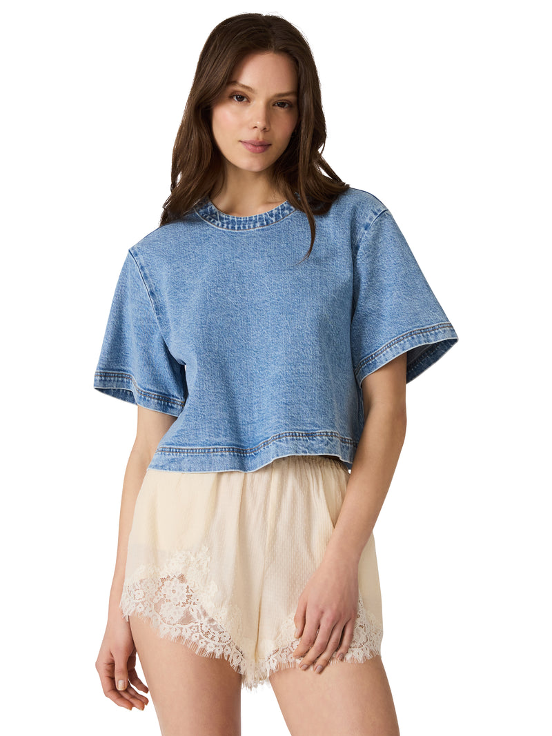Steve Madden Jesse Top - Storm Blue-Hand In Pocket