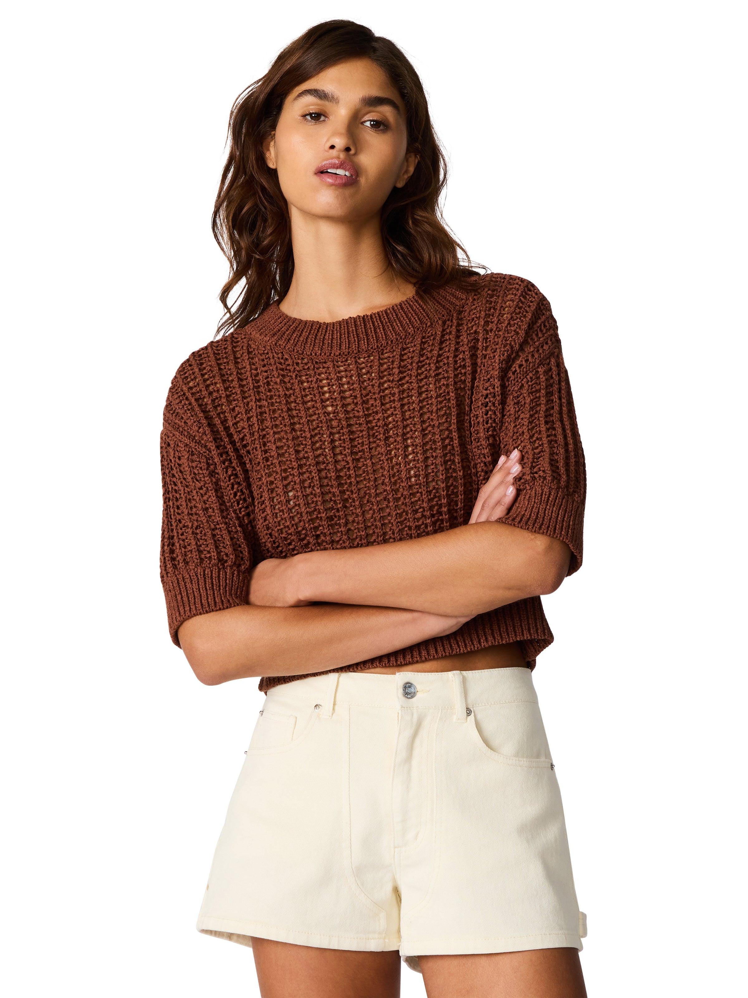 Steve Madden Greata Sweater - Sorrell Horse-Hand In Pocket